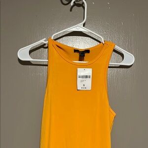 Forever 21 Orange Sleeveless Fitted Tank